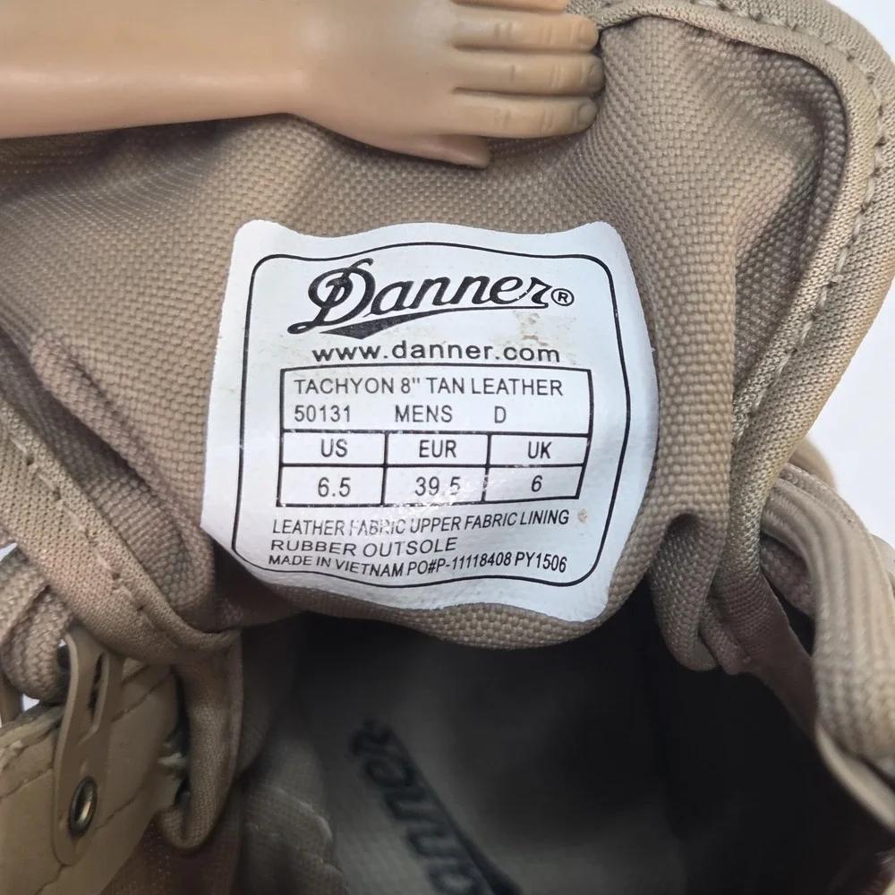 New Danner Tachyon Mens Coyote Leather 8in Military Boots Men's Size 6.5